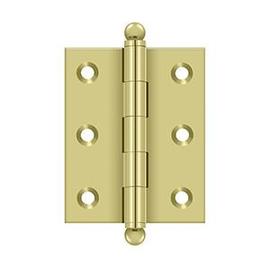 Deltana Hardware Deltana CH2520 SERIES SOLID BRASS 2-1/2" X 2" CABINET HINGES WITH BALL TIPS 