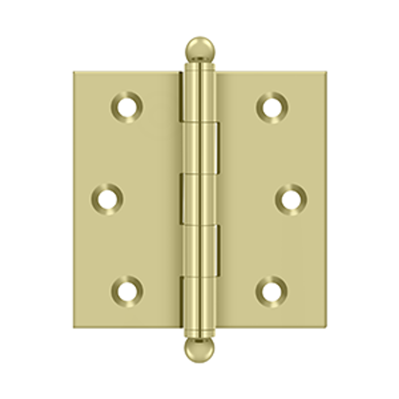 Deltana CH2525 SERIES SOLID BRASS 2-1/2" X 2-1/2" CABINET HINGES WITH BALL TIPS