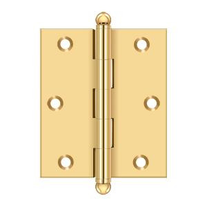 Deltana Hardware Deltana CH3025 SERIES SOLID BRASS 3" X 2-1/2" CABINET HINGES WITH BALL TIPS 