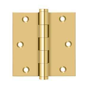 Deltana Hardware Deltana DSB35B SERIES SOLID BRASS BALL BEARING 3-1/2" X 3-1/2" SQUARE HINGE 