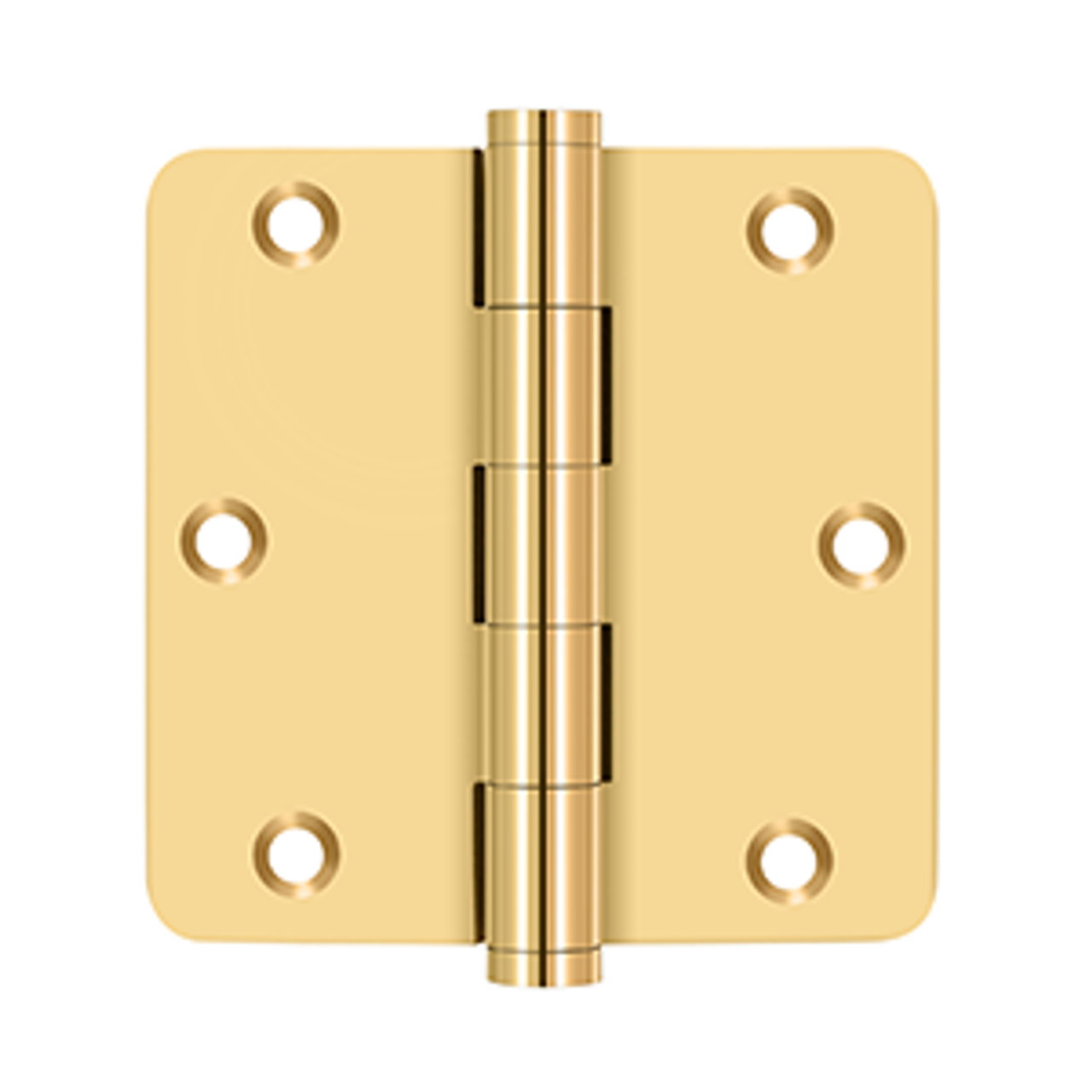 Deltana DSB35R4R SERIES SOLID BRASS 3-1/2" X 3-1/2" X 1/4" RADIUS HINGES