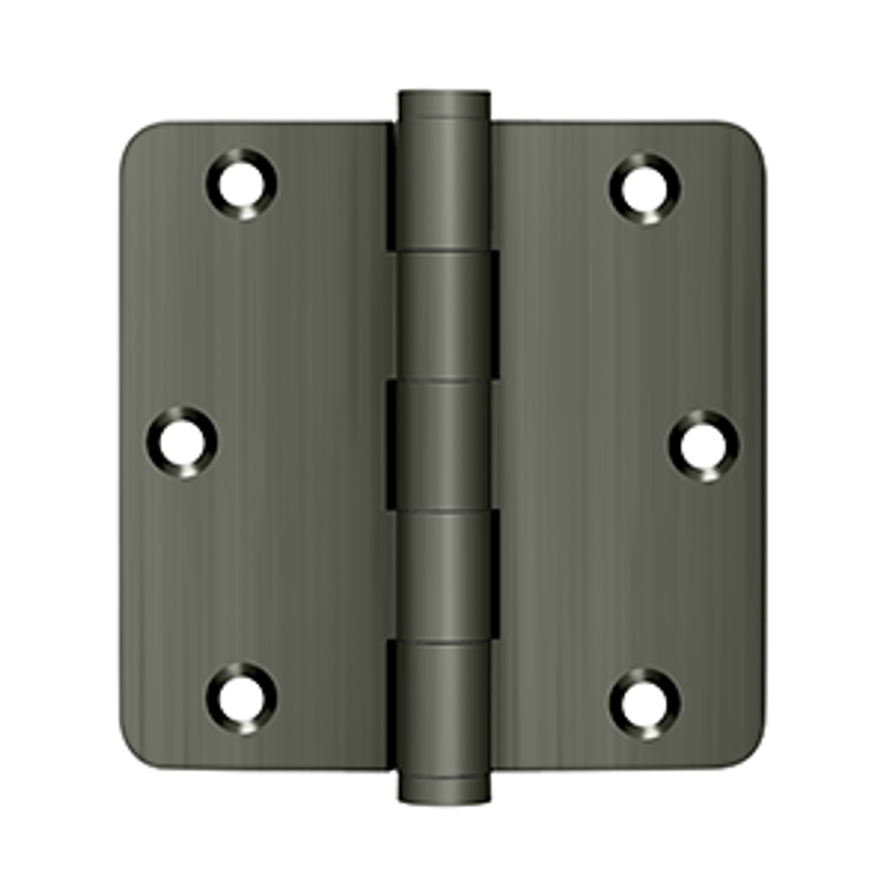 Deltana DSB35R4R SERIES SOLID BRASS 3-1/2" X 3-1/2" X 1/4" RADIUS HINGES