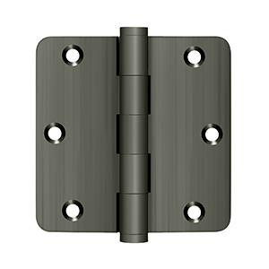 Deltana Hardware Deltana DSB35R4R SERIES SOLID BRASS 3-1/2" X 3-1/2" X 1/4" RADIUS HINGES 