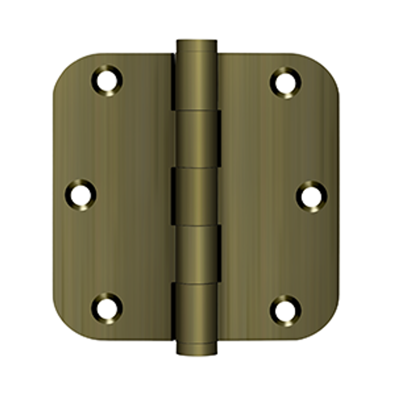 Deltana DSB35R5R SERIES RESIDENTIAL SOLID BRASS 3-1/2" X 3-1/2" X 5/8" RADIUS HINGES