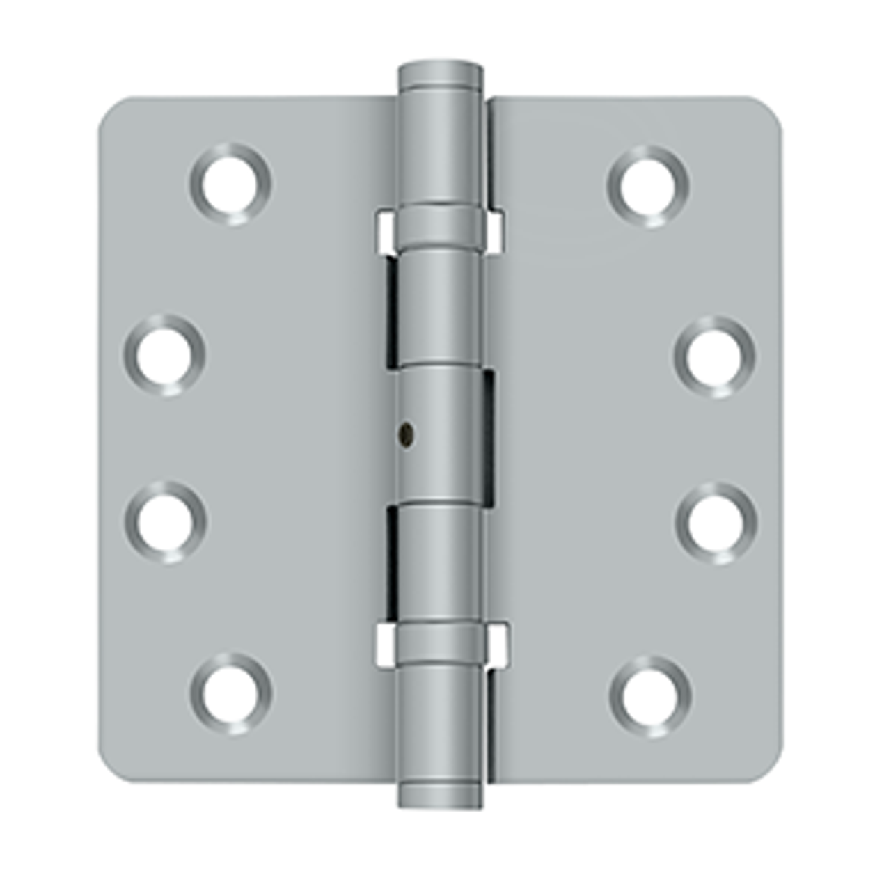 Deltana DSB4R4NB SERIES 4" X 4" X 1/4" RADIUS HINGES, BALL BEARINGS, NON-REMOVEABLE-PIN, SOLID BRASS
