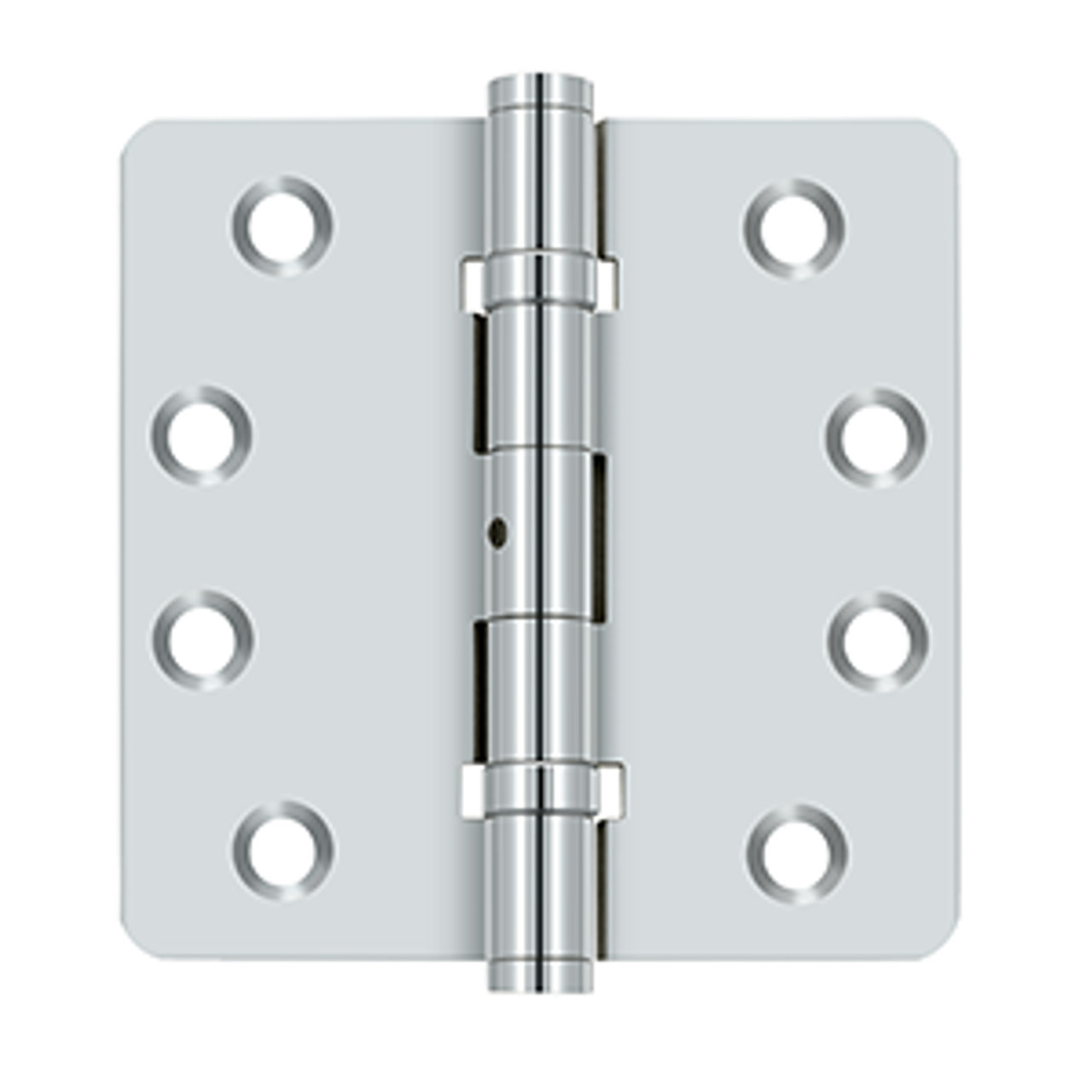 Deltana DSB4R4NB SERIES 4" X 4" X 1/4" RADIUS HINGES, BALL BEARINGS, NON-REMOVEABLE-PIN, SOLID BRASS
