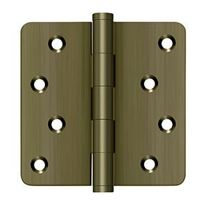 Deltana Hardware Deltana DSB4R4RZ SERIES 4" X 4" X 1/4" RADIUS HINGES / ZIG-ZAG, SOLID BRASS 