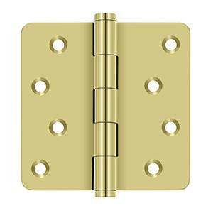 Deltana Hardware Deltana DSB4R4RZ SERIES 4" X 4" X 1/4" RADIUS HINGES / ZIG-ZAG, SOLID BRASS 