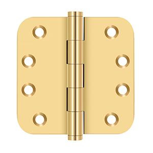 Deltana Hardware Deltana DSB4R5 SERIES 4" X 4" X 5/8" RADIUS HINGES SOLID BRASS 