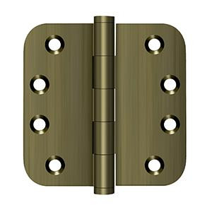 Deltana Hardware Deltana DSB4R5 SERIES 4" X 4" X 5/8" RADIUS HINGES SOLID BRASS 