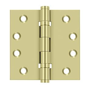 Deltana Hardware Deltana DSB45B-DSB45NB SERIES 4-1/2" X 4-1/2" SQUARE HINGES BALL BEARINGS SOLID BRASS 
