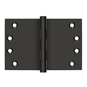 Deltana Hardware Deltana DSB406010B SERIES 4" X 6" SQUARE CORNER HINGE SOLID BRASS 