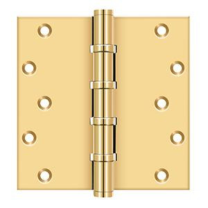 Deltana Hardware Deltana DSB66BB SERIES 6" X 6" SQUARE HINGES, BALL BEARINGS, SOLID BRASS 