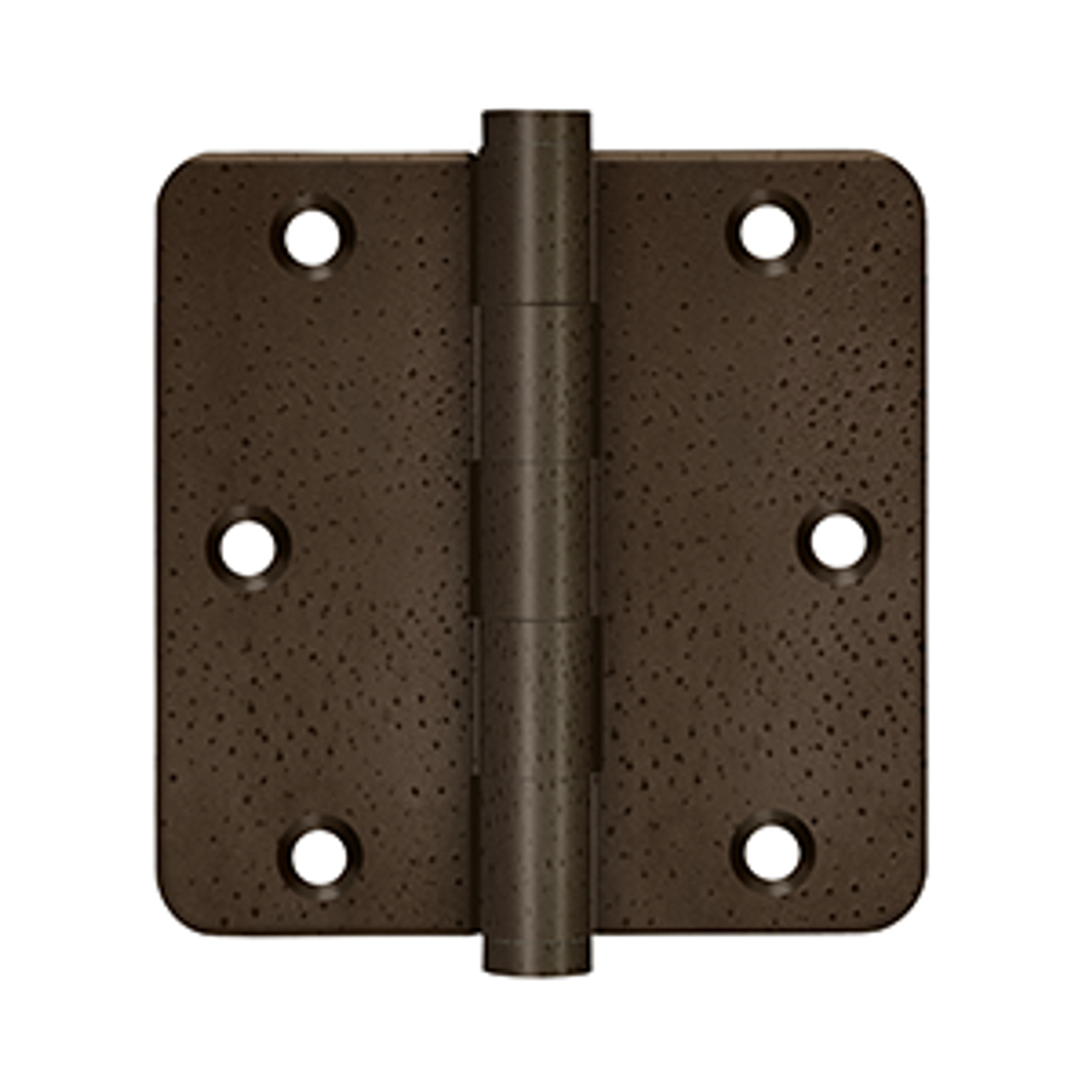 DELTANA 3-1/2" X 3-1/2" X 1/4" RADIUS SOLID BRASS HINGES DISTRESSED FINISHES