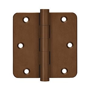Deltana Hardware DELTANA 3-1/2" X 3-1/2" X 1/4" RADIUS SOLID BRASS HINGES DISTRESSED FINISHES 