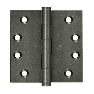 Deltana Hardware DELTANA DSB4 4" X 4" SQUARE HINGES DISTRESSED FINISHES SOLID BRASS 