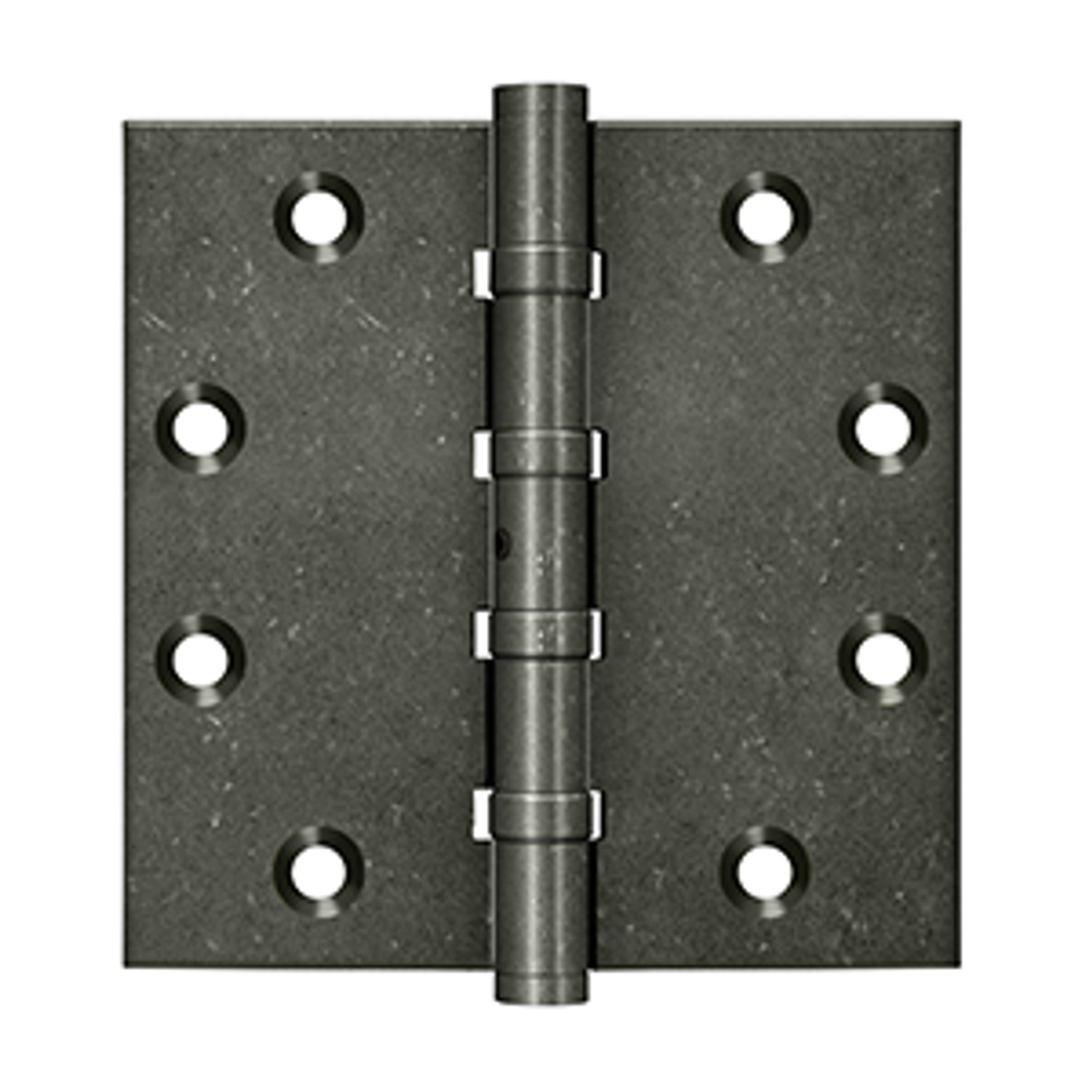 DELTANA DSB45NB 4-1/2" X 4-1/2" SQUARE HINGES NRP, BALL BEARINGS DISTRESSED FINISHES SOLID BRASS