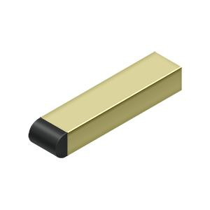 Deltana Hardware Deltana BDSR40 4" CONTEMPORARY HALF-CYLINDER TIP BASEBOARD BUMPER, SOLID BRASS 