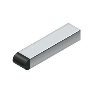 Deltana Hardware Deltana BDSR40 4" CONTEMPORARY HALF-CYLINDER TIP BASEBOARD BUMPER, SOLID BRASS 