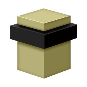 Deltana Hardware Deltana UFBS25 SQUARE UNIVERSAL FLOOR BUMPER 2-1/2", SOLID BRASS 