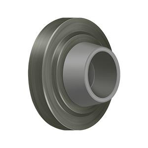 Deltana Hardware Deltana WB238 CONCAVE FLUSH BUMPER 2-3/8" DIAMETER SOLID BRASS 