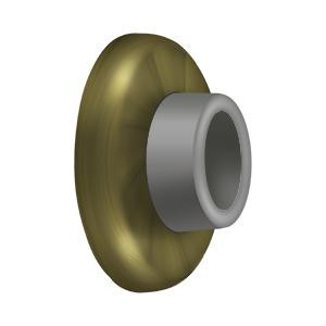 Deltana Hardware Deltana WB250 WALL MOUNT CONCAVE FLUSH BUMPER, 2-1/2" DIAMETER SOLID BRASS 
