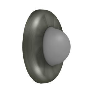 Deltana Hardware Deltana WBC250 WALL MOUNT CONVEX FLUSH BUMPER, 2-1/2" DIAMETER SOLID BRASS 