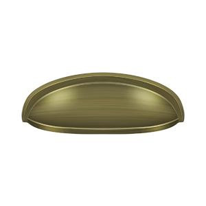 Deltana Hardware Deltana K407 ELONGATED SHELL PULL 4-1/2" SOLID BRASS 