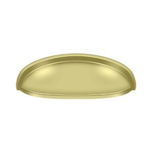 Deltana Hardware Deltana K407 ELONGATED SHELL PULL 4-1/2" SOLID BRASS 