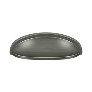 Deltana Hardware Deltana K407 ELONGATED SHELL PULL 4-1/2" SOLID BRASS 