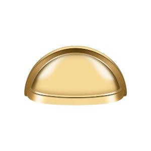 Deltana Hardware Deltana K43 OVAL SHELL CUP PULL 3-1/2" SOLID BRASS 