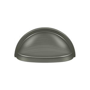 Deltana Hardware Deltana K43 OVAL SHELL CUP PULL 3-1/2" SOLID BRASS 