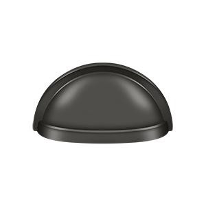 Deltana Hardware Deltana K43 OVAL SHELL CUP PULL 3-1/2" SOLID BRASS 
