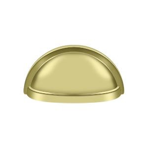 Deltana Hardware Deltana K43 OVAL SHELL CUP PULL 3-1/2" SOLID BRASS 