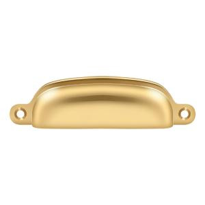 Deltana Hardware Deltana SHP29 EXPOSED SCREWS SHELL PULL 4-1/8"OAL -3-5/8" C to C SOLID BRASS 