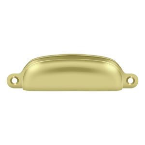 Deltana Hardware Deltana SHP29 EXPOSED SCREWS SHELL PULL 4-1/8"OAL -3-5/8" C to C SOLID BRASS 