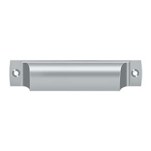 Deltana Hardware Deltana SHP40 EXPOSED SCREWS RECTANGULAR SHELL PULL 4-1/2" OAL- 4" C To C SOLID BRASS 