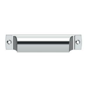 Deltana Hardware Deltana SHP40 EXPOSED SCREWS RECTANGULAR SHELL PULL 4-1/2" OAL- 4" C To C SOLID BRASS 