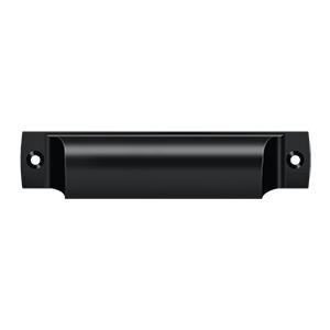 Deltana Hardware Deltana SHP40 EXPOSED SCREWS RECTANGULAR SHELL PULL 4-1/2" OAL- 4" C To C SOLID BRASS 