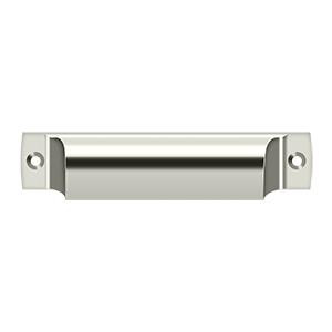 Deltana Hardware Deltana SHP40 EXPOSED SCREWS RECTANGULAR SHELL PULL 4-1/2" OAL- 4" C To C SOLID BRASS 