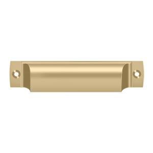 Deltana Hardware Deltana SHP40 EXPOSED SCREWS RECTANGULAR SHELL PULL 4-1/2" OAL- 4" C To C SOLID BRASS 