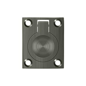 Deltana Hardware Deltana FRP175 FLUSH RING PULL, 1-3/4" X 1-3/8" 7" SOLID BRASS 