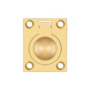 Deltana Hardware Deltana FRP175 FLUSH RING PULL, 1-3/4" X 1-3/8" 7" SOLID BRASS 