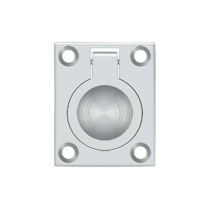 Deltana Hardware Deltana FRP175 FLUSH RING PULL, 1-3/4" X 1-3/8" 7" SOLID BRASS 