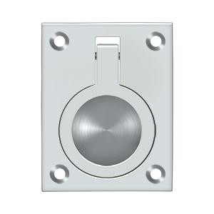Deltana Hardware Deltana FRP25 FLUSH RING PULL, 2-1/2" X 1-7/8" SOLID BRASS 