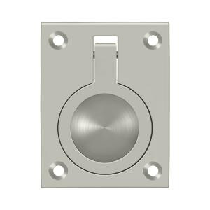 Deltana Hardware Deltana FRP25 FLUSH RING PULL, 2-1/2" X 1-7/8" SOLID BRASS 