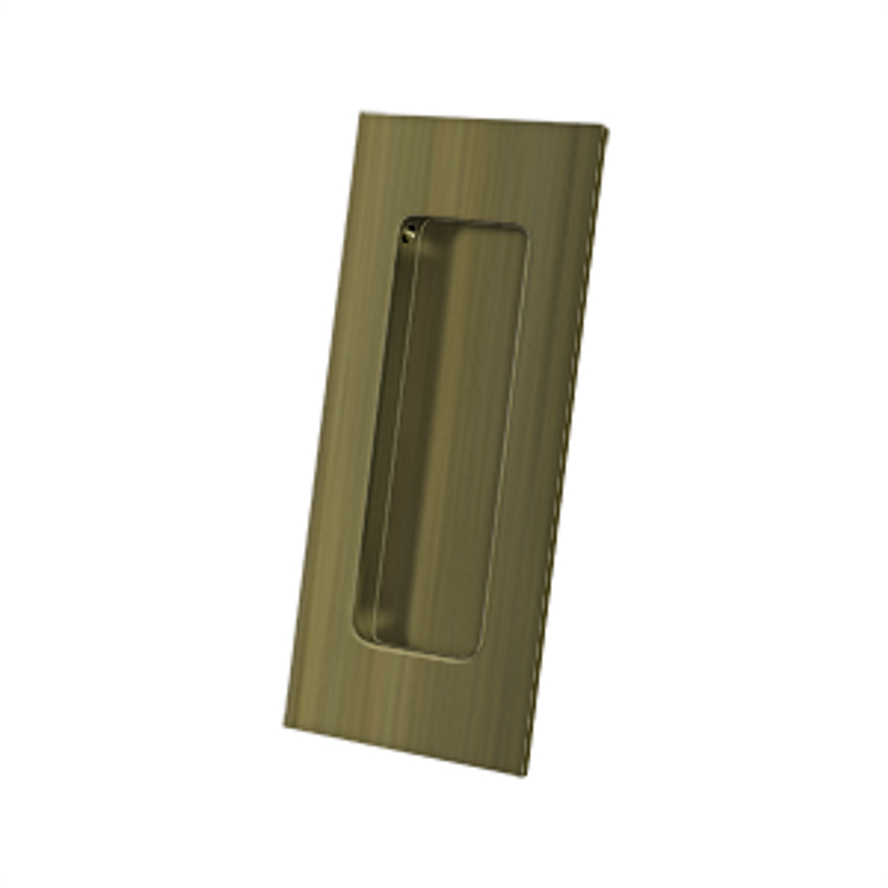 Deltana FP40 FLUSH PULL, RECTANGULAR, HD, 4" X 1-7/8" X 7/16", SOLID BRASS