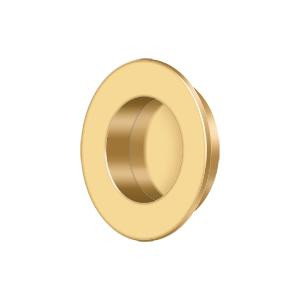 Deltana Hardware Deltana FP178 FLUSH PULL, ROUND, HD, 1-7/8", SOLID BRASS 