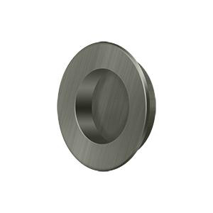 Deltana Hardware Deltana FP178 FLUSH PULL, ROUND, HD, 1-7/8", SOLID BRASS 