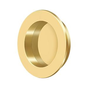 Deltana Hardware Deltana FP238 FLUSH PULL , ROUND, HD, 2-3/8", SOLID BRASS 